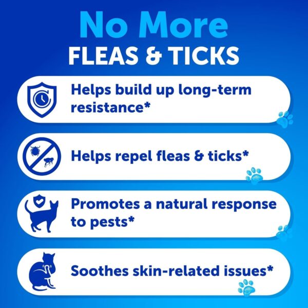 Flea Treatment for Cats - Flea and Tick Prevention for Cats Chewables - Natural Flea and Tick Supplement for Cats - Oral Flea Pills for Cats - All Breeds and Ages - Made in USA - Image 4