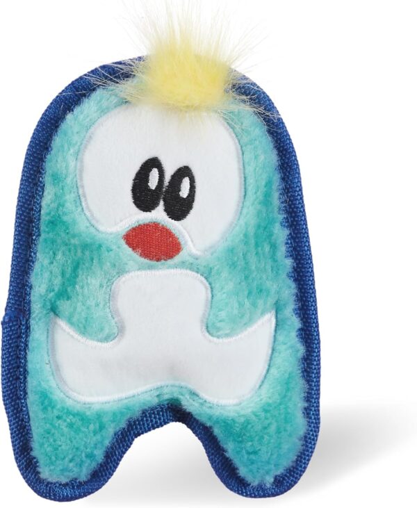 Outward Hound Durablez Tough Plush Squeaky Dog Toy, Penguin, Blue, XS