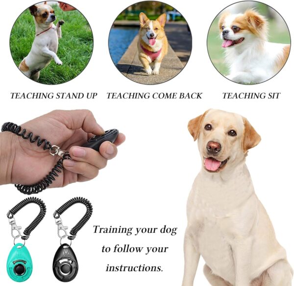 STMK Dog Treat Pouch Dog Clicker Training Kit, Dog Training Treat Pouch Dog Clicker for Training, 3 Ways to Wear Easily Carries Treat Pouches for Pet Training (Black) - Image 5