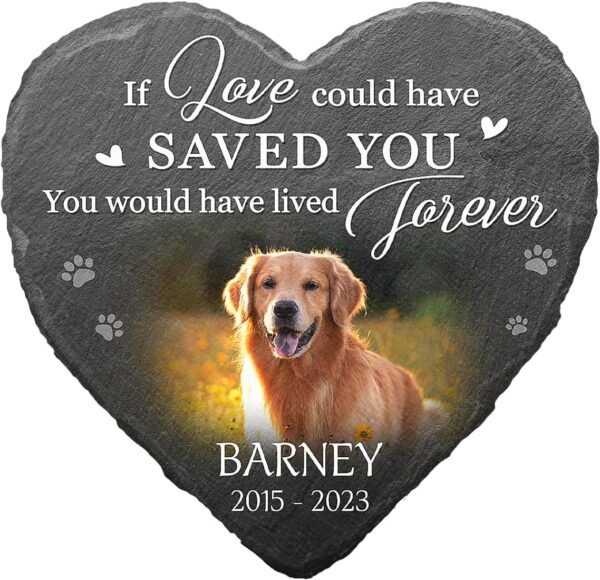 Pawfect House If Love Could Have Saved You Personalized Dog Memorial Stone, Pet Memorial Gifts, Cemetery Decorations for Grave, Pet Loss Gifts, Cat Memorial Gifts, Dog Memorial Gifts for Loss of Dog - Image 7