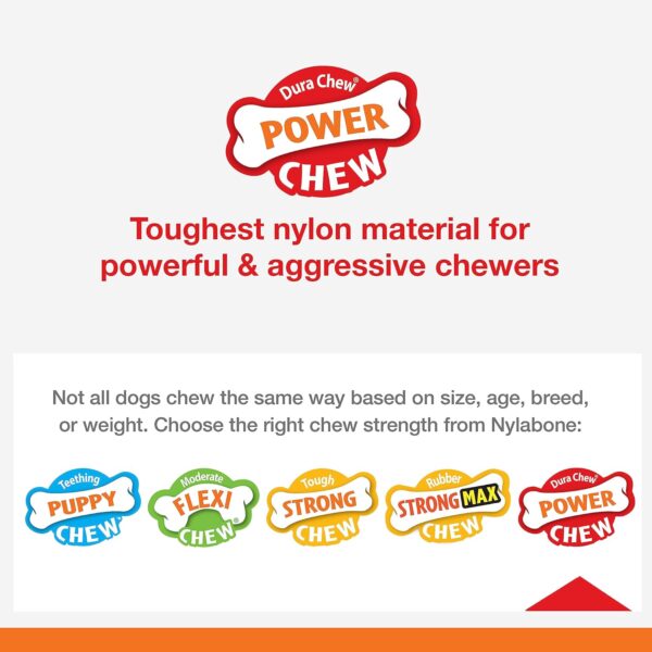 Nylabone Power Chew Textured Dog Chew Ring Toy - Tough and Durable Dog Chew Toy for Aggressive Chewers - Flavor Medley, Small/Regular (1 Count) - Image 4