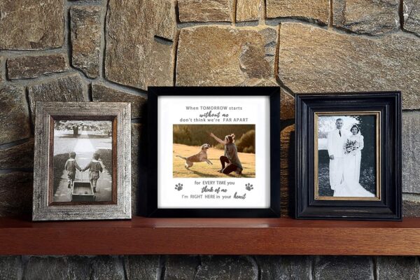 KCRasan Memorial Picture Frame for Pet Loss Gift - Remembrance Frame for Dog or Cat with Sympathy Tribute Keepsake(9x9 frame) - Image 6