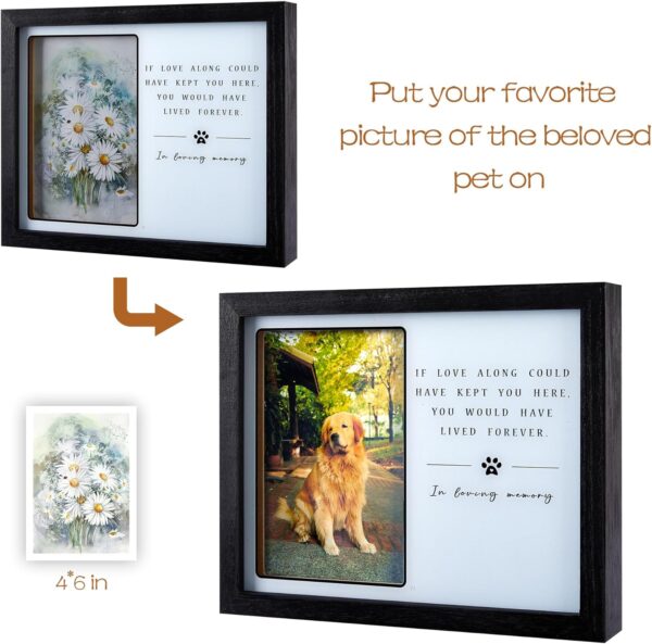 Pet Memorial Gift Memorial Picture Frame for Loss of Dog or Cat Black - Image 4