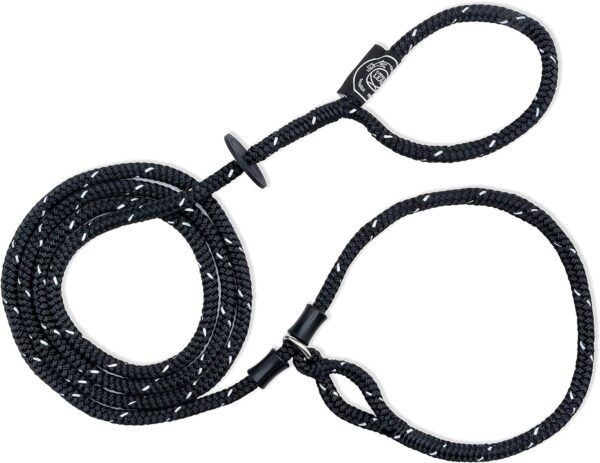 Harness Lead No Pull Dog Harness and Leash Set, Anti Pull Dog Harness for All Breeds and Sizes, One-Piece Cushioned Rope Design Safely Prevents Escaping and Pulling (Medium/Large, Black/Reflective)