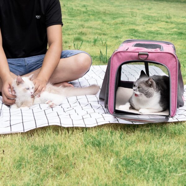 Pet Carrier for Large and Medium Cats, Soft-Sided Pet Carrier for Big Medium Cats and Puppy Dog Carriers Cat Carriers, Pet Privacy Protection Travel Carrier - Image 6