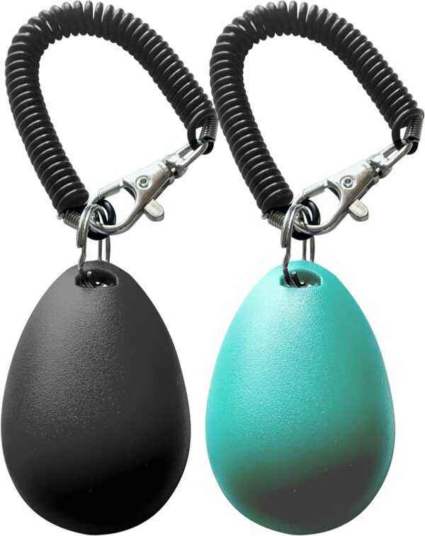 Pet Training Clicker with Wrist Strap - Dog Training Clickers (New Black + Blue) - Image 2