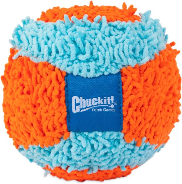 Chuckit Indoor Fetch Ball Dog Toy (4.75 Inch), Orange and Blue - Image 2