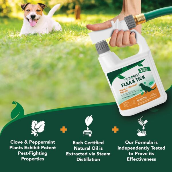 Vet's Best Flea and Tick Yard and Kennel Spray - kills Mosquitoes with Certified Natural Oils - Plant Safe with Ready-to-Use Hose Attachment - 32 oz - Image 7