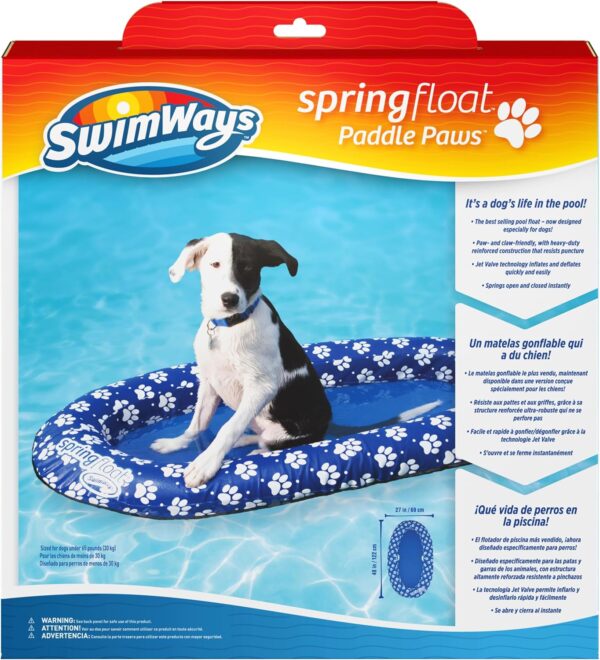 SwimWays Paddle Paws Spring Float Dog Raft, Small (0-65 lbs.)