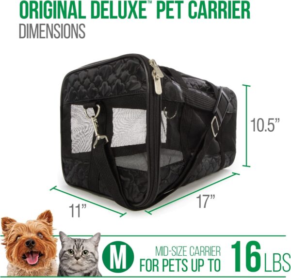 Sherpa Original Deluxe Travel Pet Carrier, Airline Approved & Guaranteed On Board - Black Lattice, Medium - Image 3