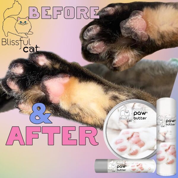 The Blissful Cat Paw Butter, Moisturizer for Dry Paw Pads, Softens and Protects a Rough Paw, Versatile, Lick-Safe Cat Paw Balm, 0.15 oz. - Image 6