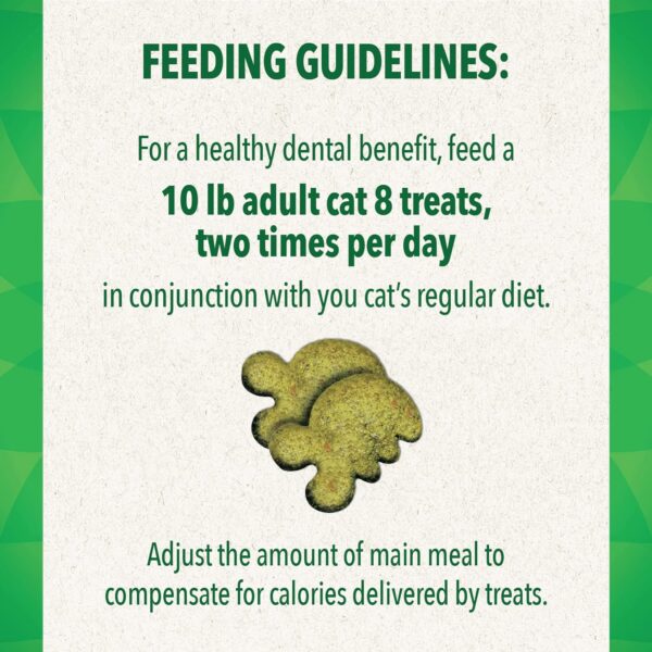 Greenies Feline Adult Natural Dental Cat Treats, Oven Roasted Chicken Flavor, 9.75 oz. Tub - Image 5