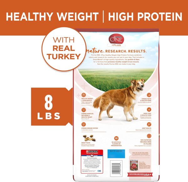 Purina ONE Plus Healthy Weight High-Protein Dog Food Dry Formula - 8 lb. Bag - Image 7