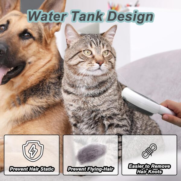 Water Brush for Cats Dogs, 4 in 1 Pet Grooming Brush, Cat Bath Brush, 2 in 1 Cleaning Brush Cat, Wet Cat Comb, Pet Hair Removal Comb with Water Tank, Sticky Brush 2.0 for Cats (Towels Not Included) - Image 3