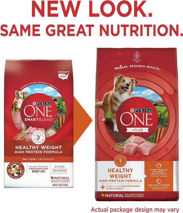 Purina ONE Plus Healthy Weight High-Protein Dog Food Dry Formula - 8 lb. Bag - Image 2