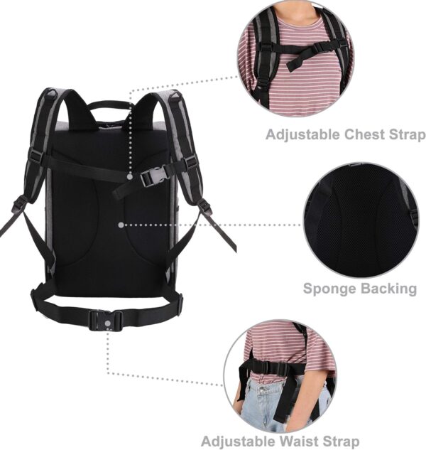 Apollo Walker Pet Carrier Backpack for Large/Small Cats and Dogs, Puppies, Safety Features and Cushion Back Support | for Travel, Hiking, Outdoor Use (Gray) - Image 6