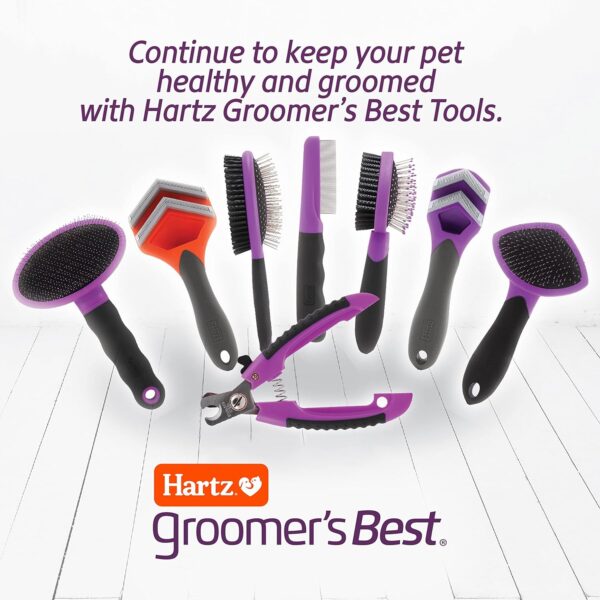 Hartz Groomer's Best Fur Fetcher De-Shedder Cat Brush,Black - Image 8