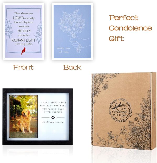 Pet Memorial Gift Memorial Picture Frame for Loss of Dog or Cat Black - Image 6