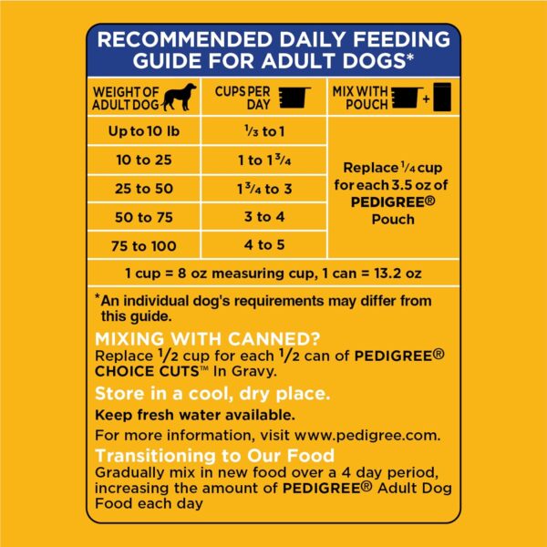 Pedigree Complete Nutrition Adult Dry Dog Food Grilled Steak & Vegetable Flavor Dog Kibble, 18 lb. Bag - Image 5