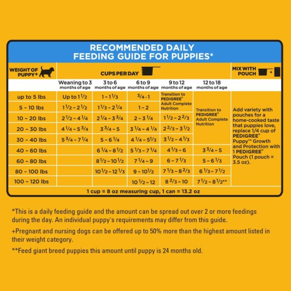 Pedigree Puppy Growth & Protection Dry Dog Food Grilled Steak & Vegetable Flavor, 14 lb. Bag - Image 6