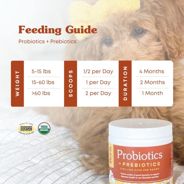 Fera Pets Organic Probiotics for Dogs & Cats - Cat & Dog Probiotic Supplement with 12 Strains & Prebiotics for Your Pet’s Digestion - 60 Scoops​ - Image 6