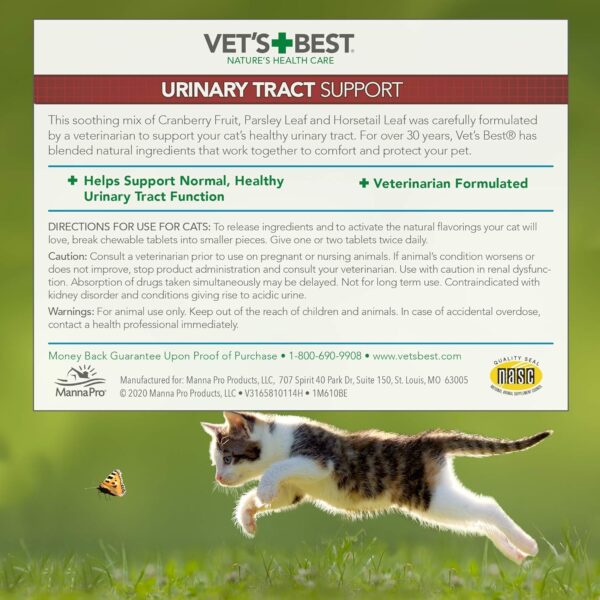 Vet's Best Cat Urinary Tract Support Chewables | Supports A Healthy Urinary Tract in Cats | 60 Chewable Tablets - Image 7