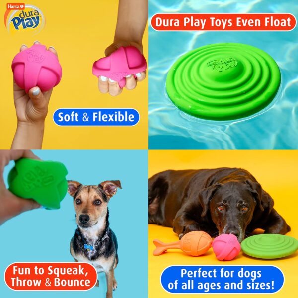 Hartz DuraPlay Bone Squeaky Latex Dog Toy for Medium Breeds, 3 Pack - Image 6