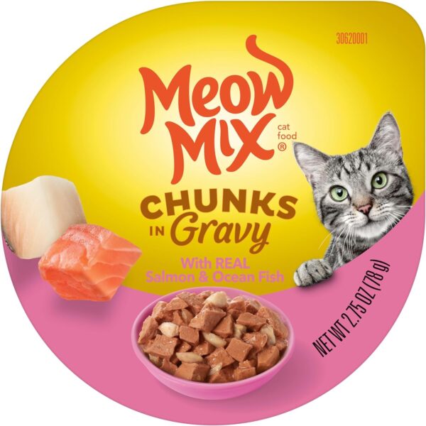 Meow Mix Seafood Favorites Chunks in Gravy Wet Cat Food Variety Pack, 2.75 Ounce (Pack of 12) - Image 4