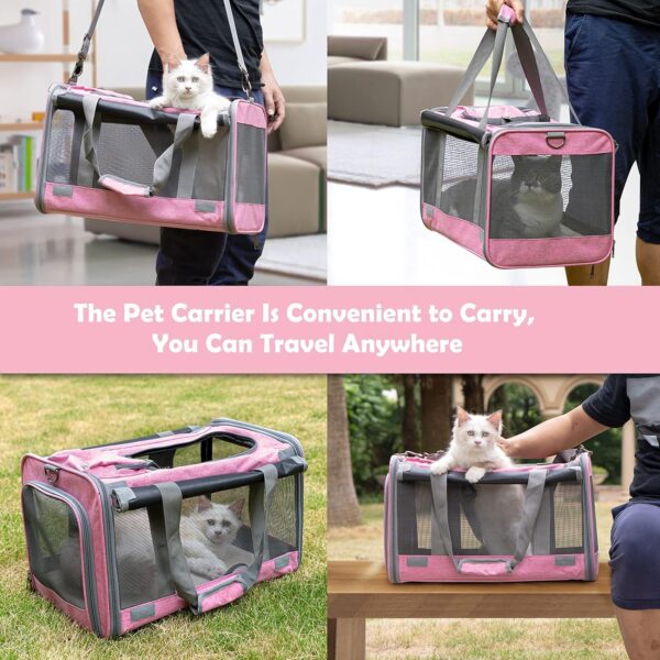 Pet Carrier for Large and Medium Cats, Soft-Sided Pet Carrier for Big Medium Cats and Puppy Dog Carriers Cat Carriers, Pet Privacy Protection Travel Carrier - Image 9