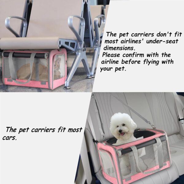 Dog soft-sided carriers Large cat carriers Cat soft-sided carriers Cat carriers Dog carriers Cat travel carriers Dog travel bag Reptile carriers Squirrel carriers Guinea pig carrier(Large Pink) - Image 4