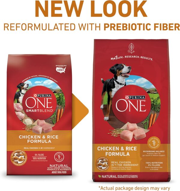 Purina ONE Chicken and Rice Formula Dry Dog Food - 40 lb. Bag - Image 2