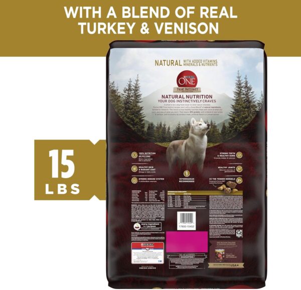 Purina ONE True Instinct With A Blend Of Real Turkey and Venison Dry Dog Food - 15 lb. Bag - Image 6