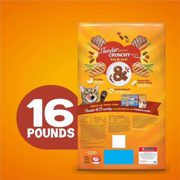 Purina Friskies Dry Cat Food, Tender & Crunchy Combo - 16 lb. Bag - Image 5