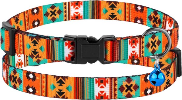 Cat Collar Breakaway 2PCS Adjustable Pattern Tribal Aztec Southwest Safety Pet Collars for Cats Kitten (Tribal + Southwest) - Image 5