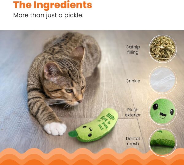 Catstages Crunchy Pickle Kicker Dental Catnip Cat Toy - Image 4