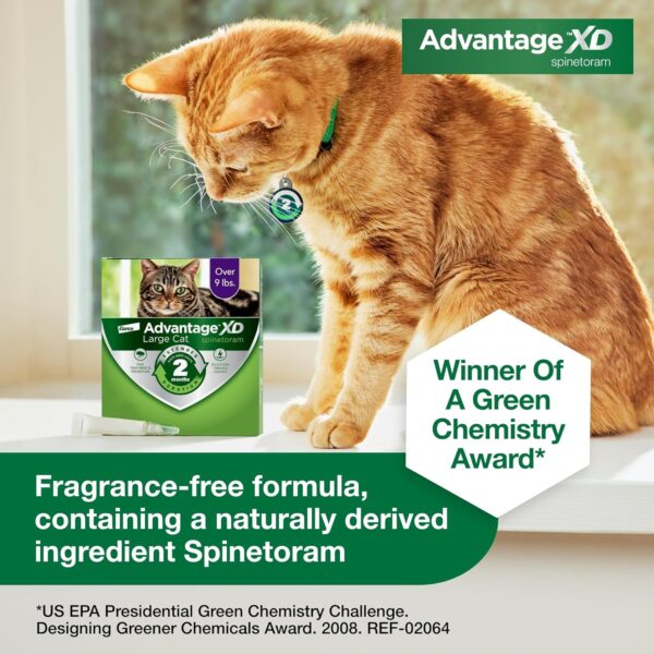 Advantage XD Large Cat Flea Prevention & Treatment For Cats over 9lbs. | 2-Topical Doses, 2-Months of Protection Per Dose - Image 7