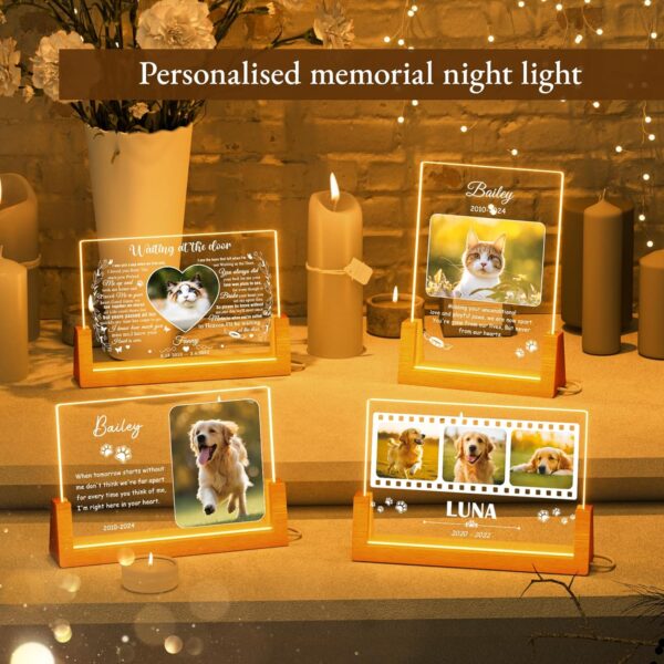 Bemaystar Personalized Pet Memorial Gifts - in Memory of Dog Night Lights, Custom Dog Memorial Gifts for Loss of Dog, Pet Loss Gifts, Memorial Plaques for Dogs, Pet Horizontal Memorial Gifts - Image 7