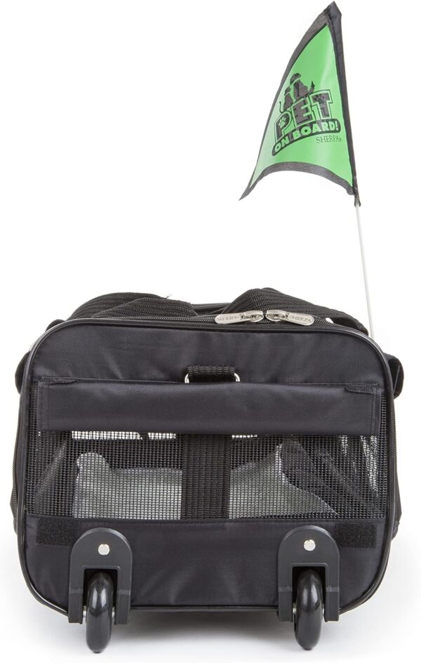 Sherpa on Wheels Indoor Pet Dog Carrier, Black Large for All Breed Sizes - Image 7