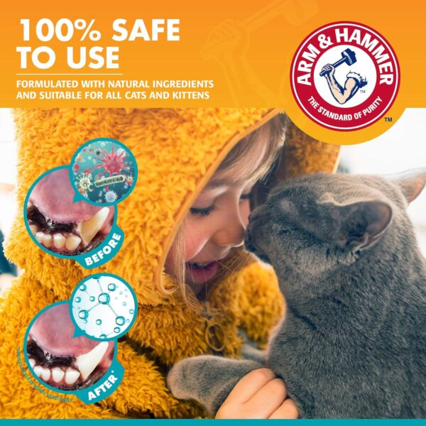 Arm & Hammer for Pets Dental Kit for Cats | Eliminates Bad Breath | 3 Piece Set Includes Cat Toothpaste, Cat Toothbrush & Cat Fingerbrush in Tasty Tuna Flavor,2.5 ounces - Image 4