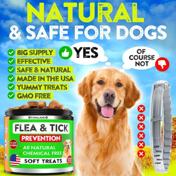 Flea and Tick Prevention for Dogs Chewables - Made in USA - Natural Flea and Tick Supplement for Chews - Oral Flea Pills - No Mess | No Collars - All Breeds and Ages - Tasty Soft Tablets - Image 5