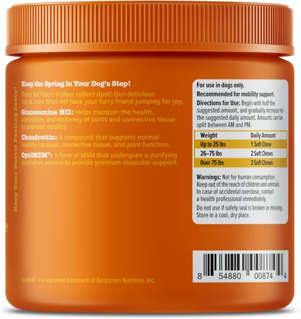 Zesty Paws Hip and Joint Supplement for Dogs - Glucosamine for Dog Joint Supplement - with Chondroitin, MSM, Vitamins C and E for Dog Joint Relief - Mobility Bites Bacon – 90 Count - Image 6