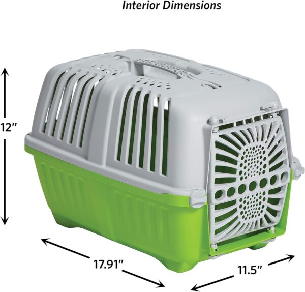 MidWest Homes for Pets Spree Travel Pet Carrier, Green | Hard-Sided Pet Kennel Ideal for Toy Dog Breeds, Small Cats & Small Animals | Dog Carrier Measures 19.1L x 12.5 W x 13H - Inches - Image 5