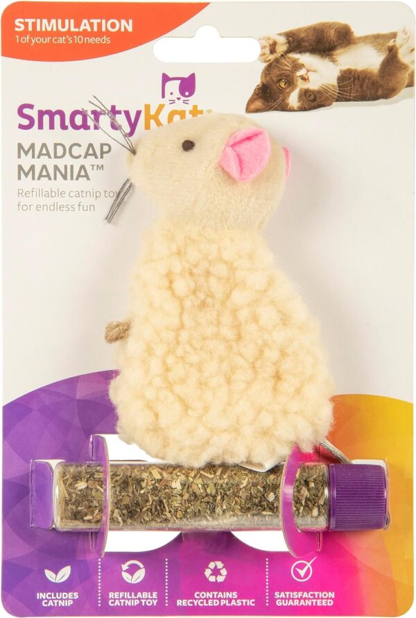 SmartyKat Madcap Mania Refillable Plush Catnip Cat Toy, Includes Catnip Tube - Randomly Selected Color, One Size - Image 6