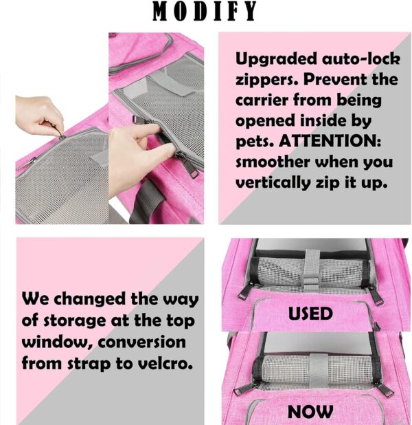 Pet Carrier for Large and Medium Cats, Soft-Sided Pet Carrier for Big Medium Cats and Puppy Dog Carriers Cat Carriers, Pet Privacy Protection Travel Carrier - Image 3