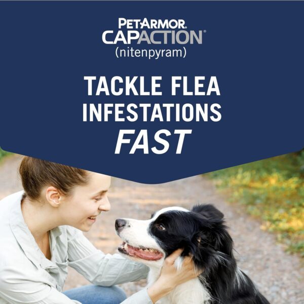 PetArmor CAPACTION (nitenpyram) Oral Flea Treatment for Dogs, Fast Acting Tablets Start Killing Fleas in 30 Minutes, Dogs 2-25 lbs, 6 Doses - Image 4