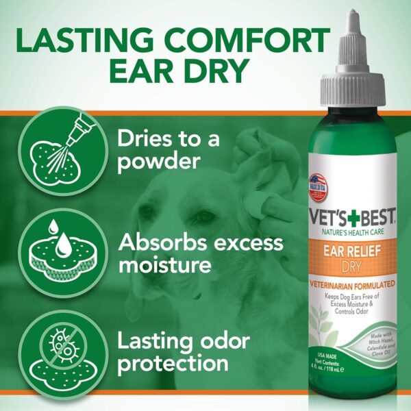 Vet's Best Dry Ear Relief for Dogs, 4 oz - Image 3