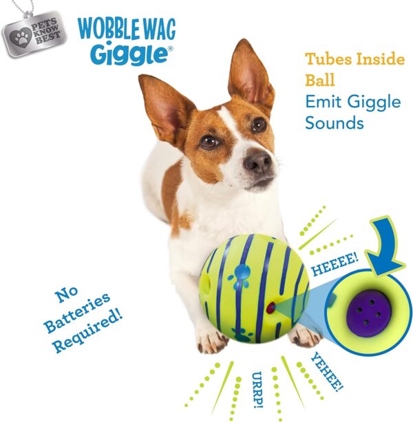 Wobble Wag Giggle Ball, Interactive Dog Toy, Fun Giggle Sounds When Rolled or Shaken, Pets Know Best, As Seen On TV - Image 3