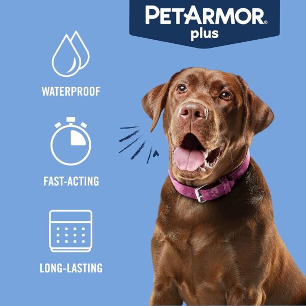 PetArmor Plus Flea and Tick Prevention for Dogs, Dog Flea and Tick Treatment, 3 Doses, Waterproof Topical, Fast Acting, Large Dogs (45-88 lbs) - Image 6