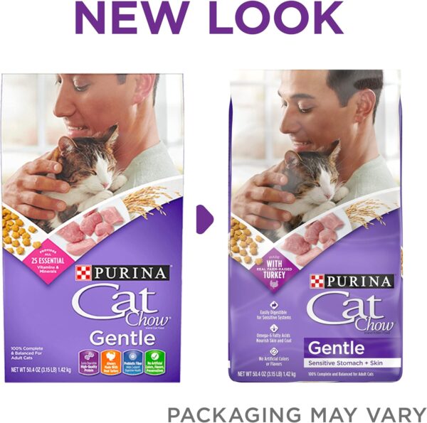 Purina Cat Chow Gentle Dry Cat Food, Sensitive Stomach + Skin - 13 lb. Bag - Image 8