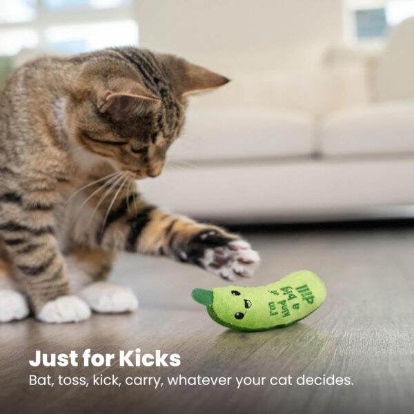 Catstages Crunchy Pickle Kicker Dental Catnip Cat Toy - Image 6